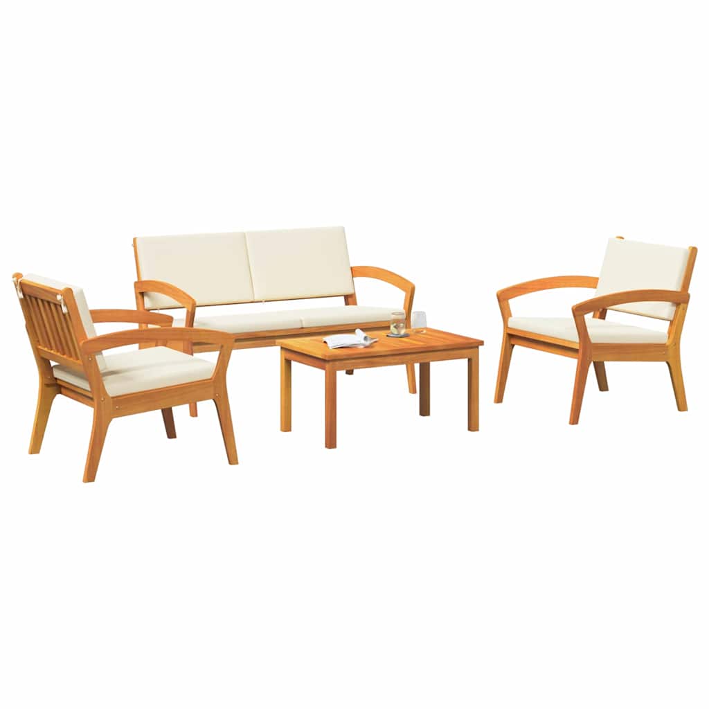 vidaXL Bistrogarnitur mit Kissen 4 pcs Braun Polyester