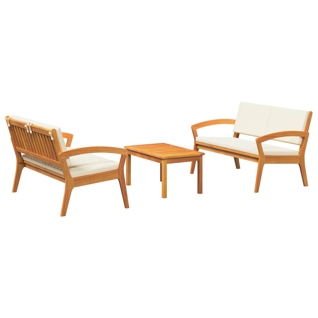 vidaXL Bistrogarnitur mit Kissen 3 pcs Braun Polyester