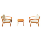 vidaXL Bistrogarnitur mit Kissen 3 pcs Braun Polyester