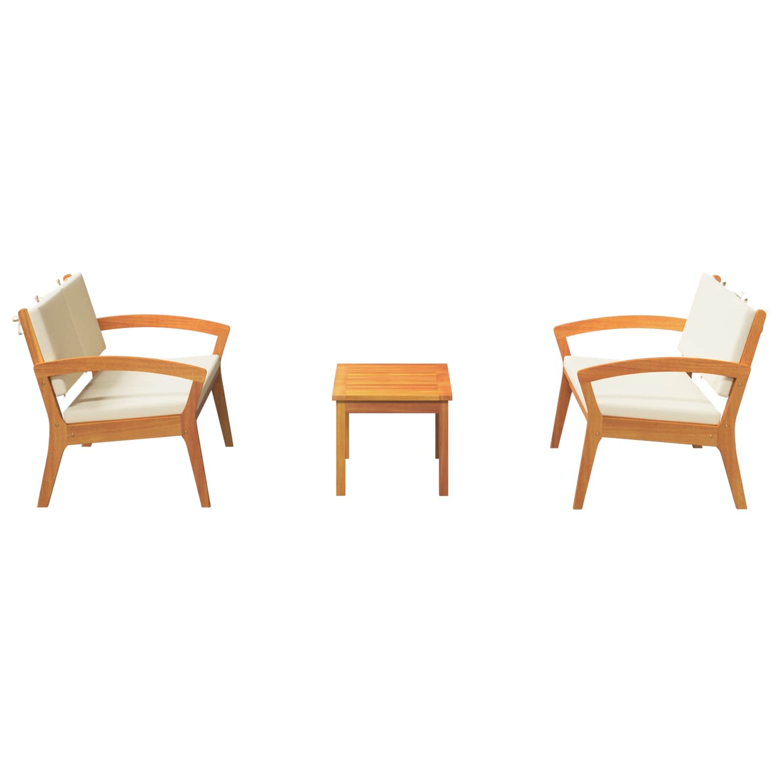vidaXL Bistrogarnitur mit Kissen 3 pcs Braun Polyester