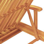 vidaXL Sonnenliege 2 pcs Beige 200 x 67 x 84 cm Massivholz Akazie