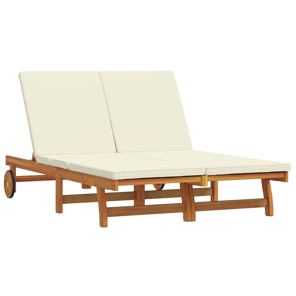 vidaXL Sonnenliege Braun 125 x 200 x 84 cm Massivholz Akazie