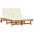 vidaXL Sonnenliege Braun 125 x 200 x 84 cm Massivholz Akazie