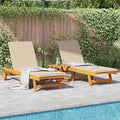 vidaXL Sonnenliege 2-Person 2 pcs Braun Massivholz Akazie