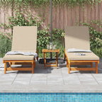 vidaXL Sonnenliege 2-Person 2 pcs Braun Massivholz Akazie
