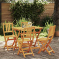 vidaXL Garten Bistro Set 5 pcs Braun Massivholz Akazie