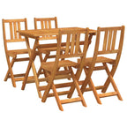 vidaXL Garten Bistro Set 5 pcs Braun Massivholz Akazie