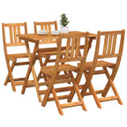 vidaXL Garten Bistro Set 5 pcs Braun Massivholz Akazie