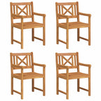 vidaXL Gartenstühle 4 pcs Natur Massives Akazienholz