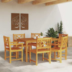 vidaXL Gartenstühle 6 pcs Natur Massives Akazienholz