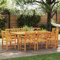 vidaXL Gartenstühle 8 pcs Natur Massives Akazienholz