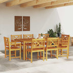 vidaXL Gartenstühle 8 pcs Natur Massives Akazienholz