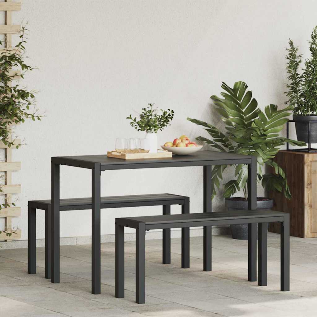 vidaXL Garten Essgruppe 3 pcs Anthrazit Stahl