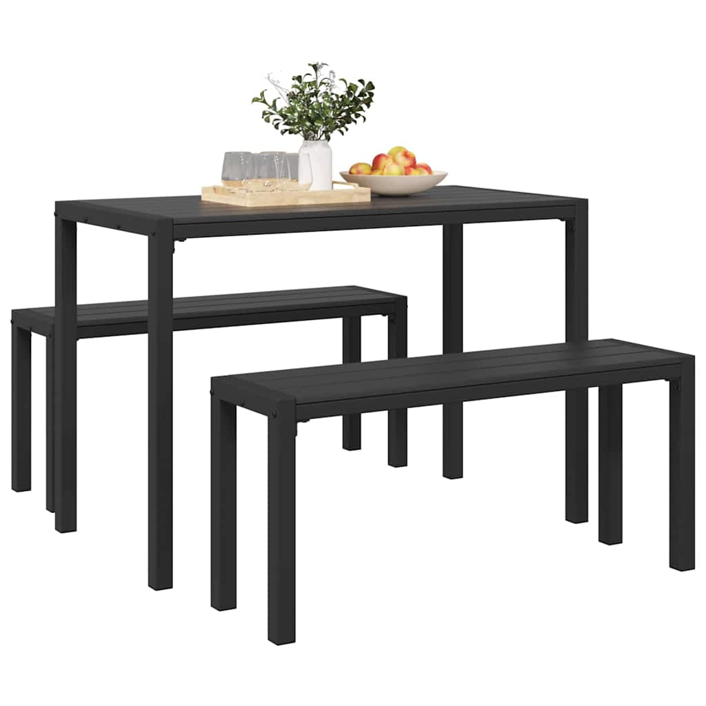 vidaXL Garten Essgruppe 3 pcs Anthrazit Stahl