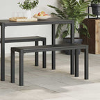 vidaXL Gartenbank Schwarz 100 x 28 x 45 cm Stahl