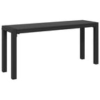 vidaXL Gartenbank Schwarz 100 x 28 x 45 cm Stahl