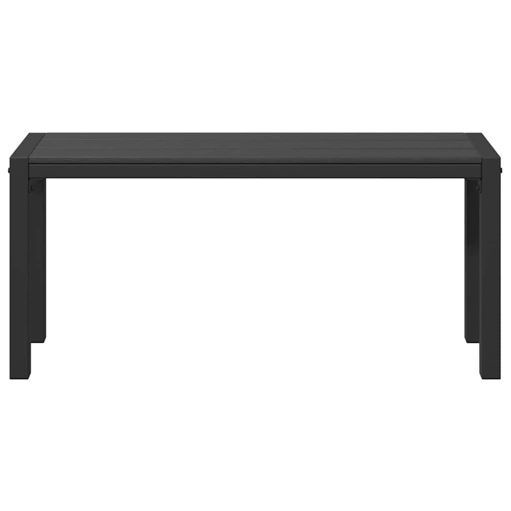 vidaXL Gartenbank Schwarz 100 x 28 x 45 cm Stahl