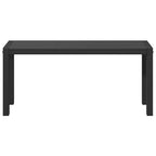 vidaXL Gartenbank Schwarz 100 x 28 x 45 cm Stahl