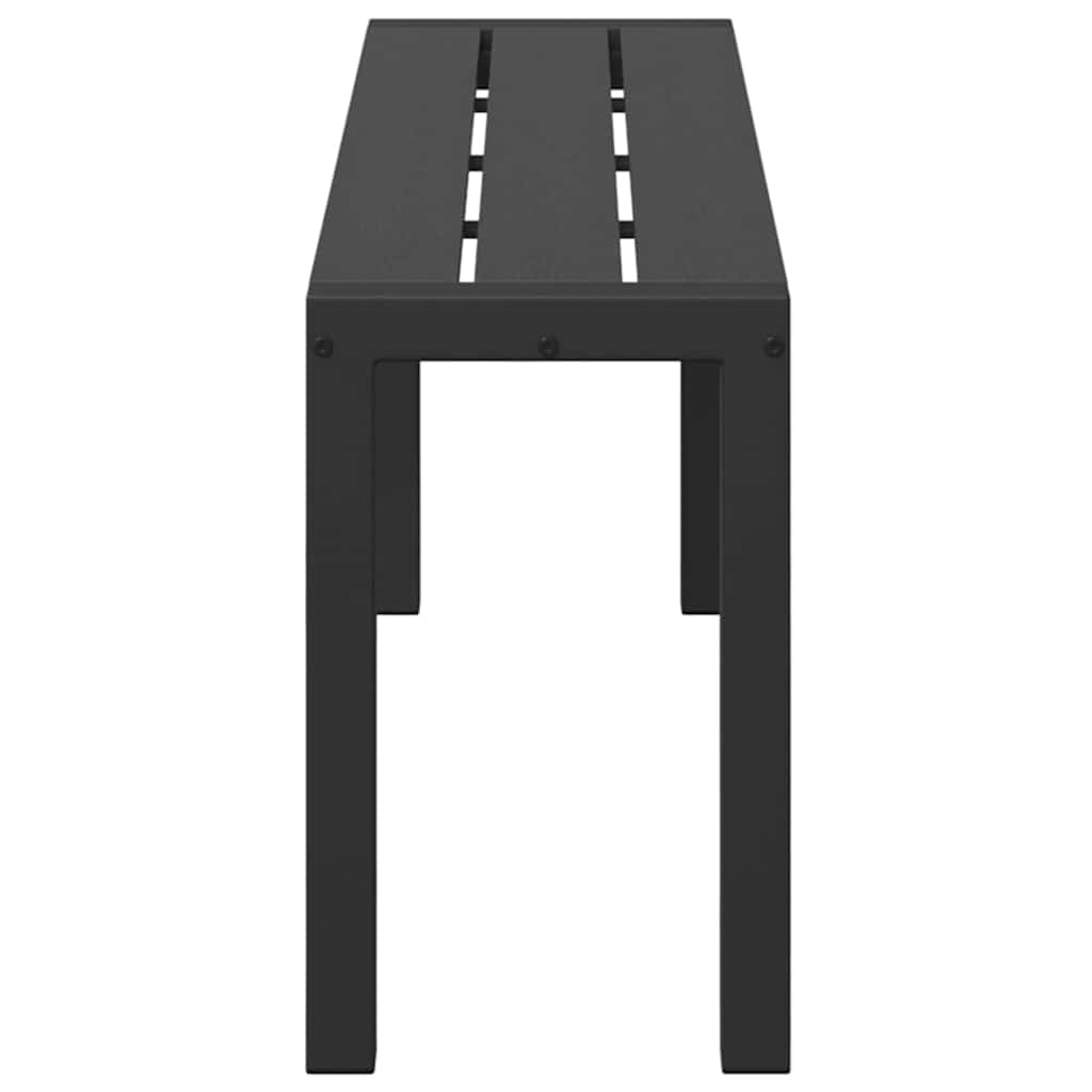 vidaXL Gartenbank Schwarz 100 x 28 x 45 cm Stahl