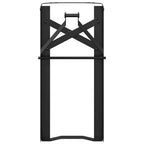 vidaXL Bierbankbeine Schwarz Pulverbeschichteter Stahl