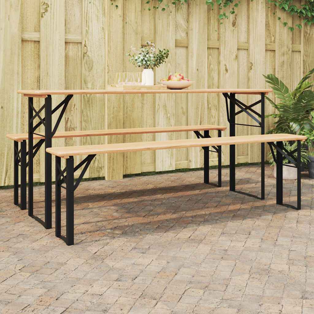 vidaXL Bier Tischbein 2 pcs Schwarz 39 x 3 x 75 cm
