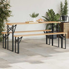 vidaXL Bier Tischbein 2 pcs Schwarz 39 x 3 x 75 cm