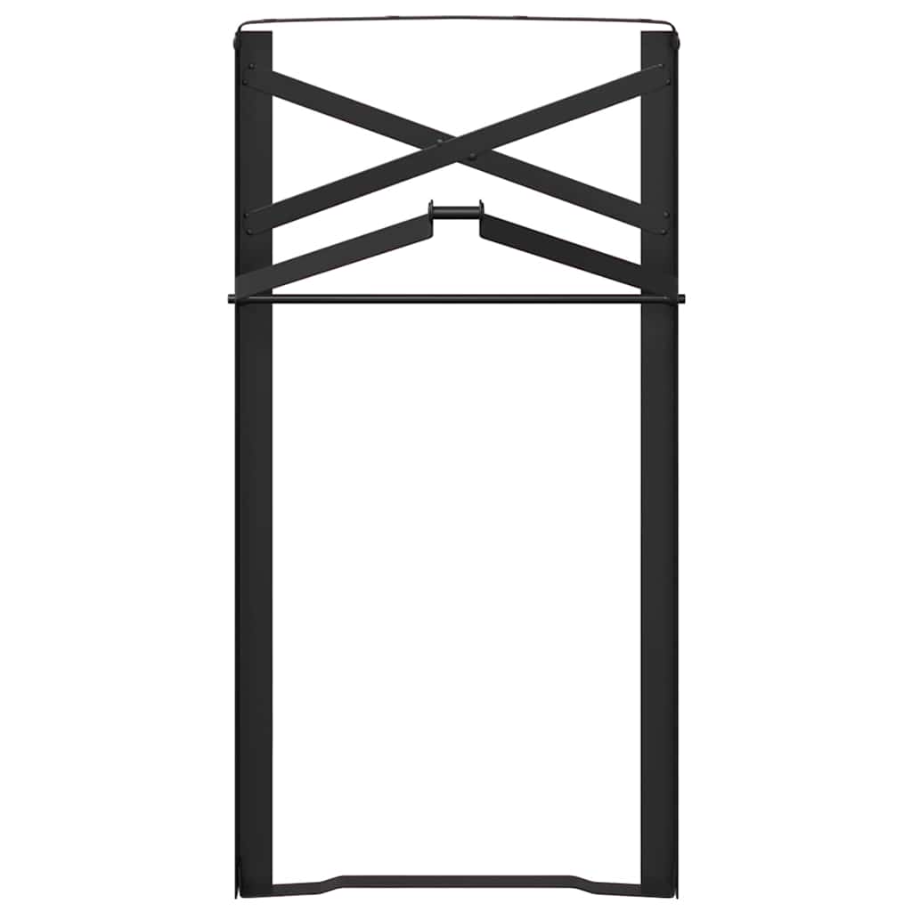 vidaXL Bier Tischbein 2 pcs Schwarz 39 x 3 x 75 cm