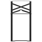vidaXL Bier Tischbein 2 pcs Schwarz 39 x 3 x 75 cm