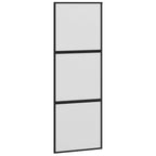 vidaXL Schiebetür mit Beschlag 76x205 cm Hartglas & Aluminium