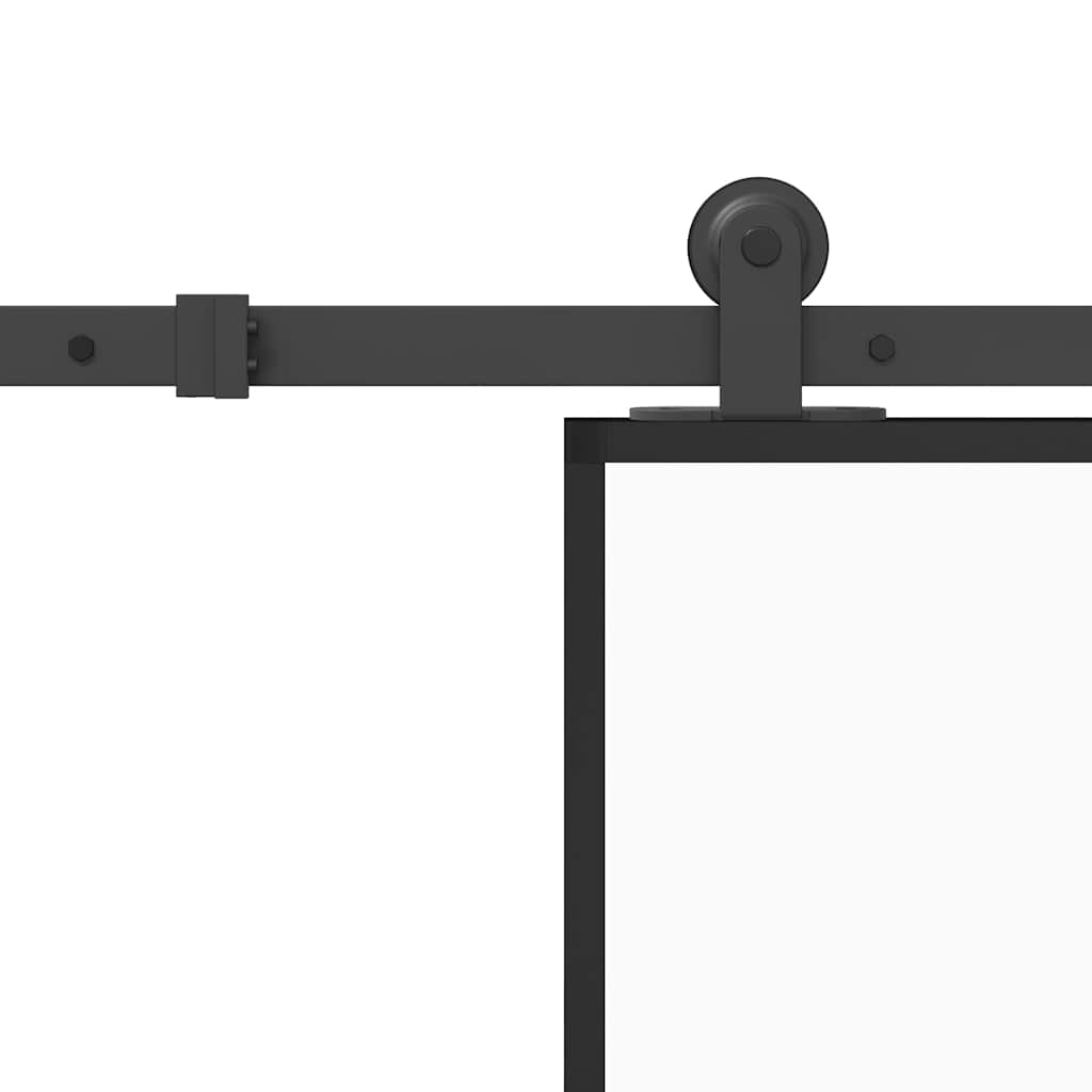 vidaXL Schiebetür mit Beschlag 76x205 cm Hartglas & Aluminium