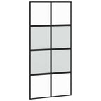 vidaXL Schiebetür mit Beschlag 90x205 cm Hartglas und Aluminium