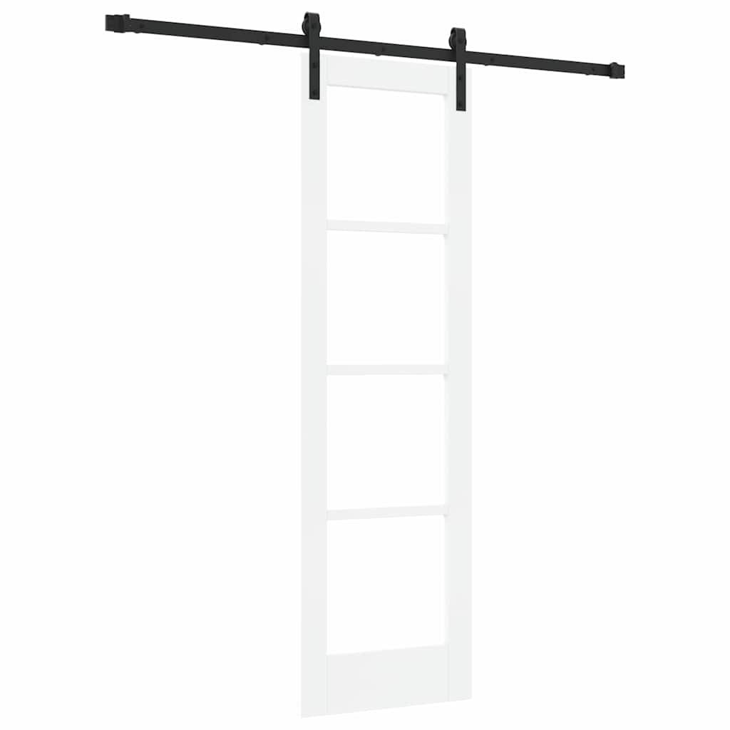vidaXL Schiebetür ORKDAL Weiß und Schwarz 61 x 198,5 cm