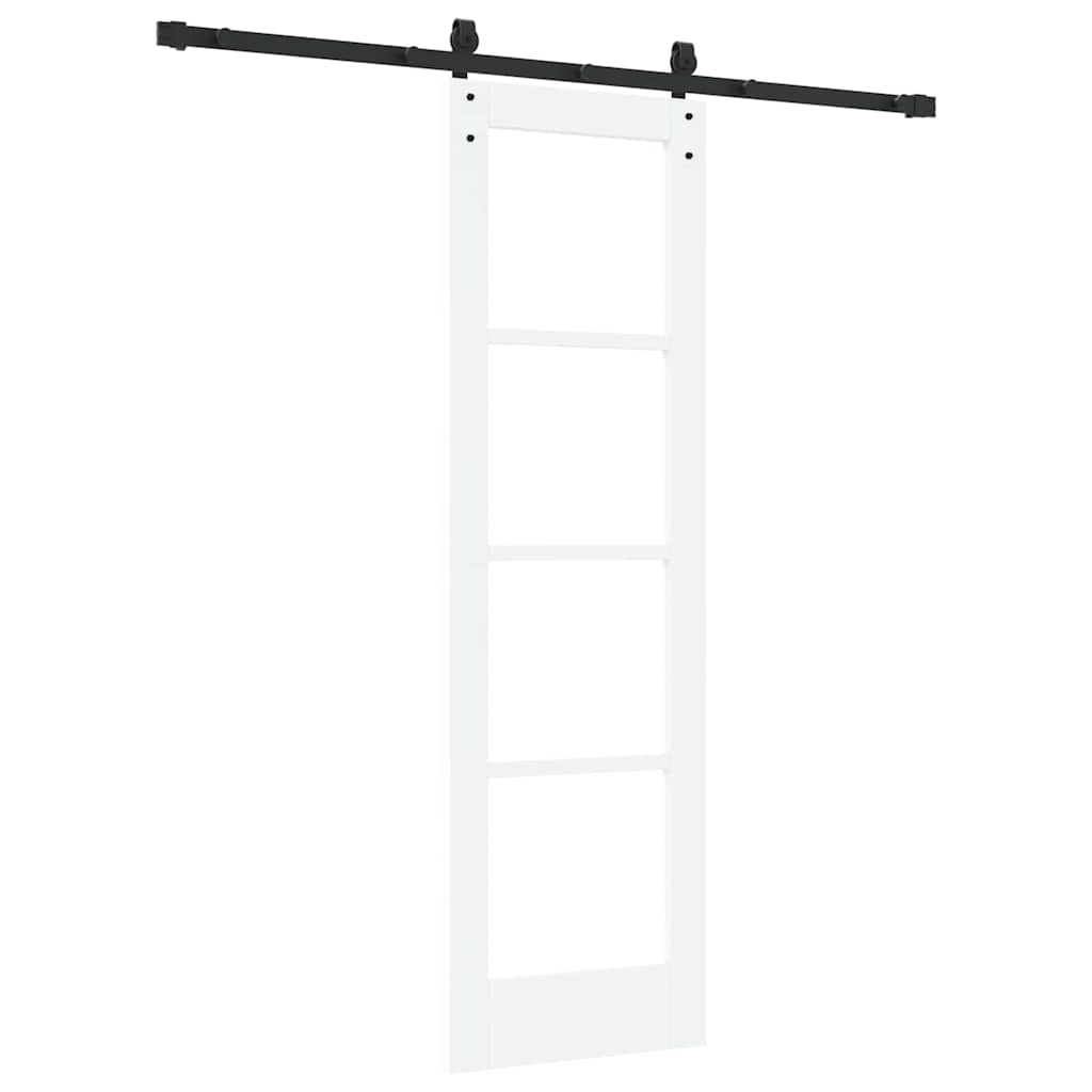 vidaXL Schiebetür ORKDAL Weiß und Schwarz 61 x 198,5 cm