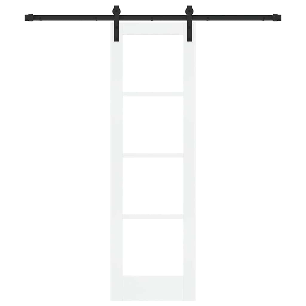 vidaXL Schiebetür ORKDAL Weiß und Schwarz 61 x 198,5 cm