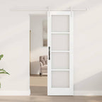 vidaXL Schiebetür ORKDAL Weiß 61 x 198,5 cm Massivholz Kiefer und Glas