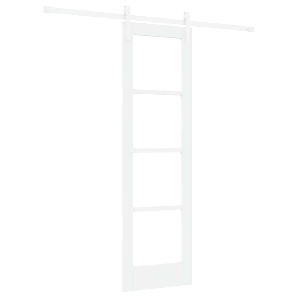 vidaXL Schiebetür ORKDAL Weiß 61 x 198,5 cm Massivholz Kiefer und Glas