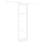 vidaXL Schiebetür ORKDAL Weiß 61 x 198,5 cm Massivholz Kiefer und Glas