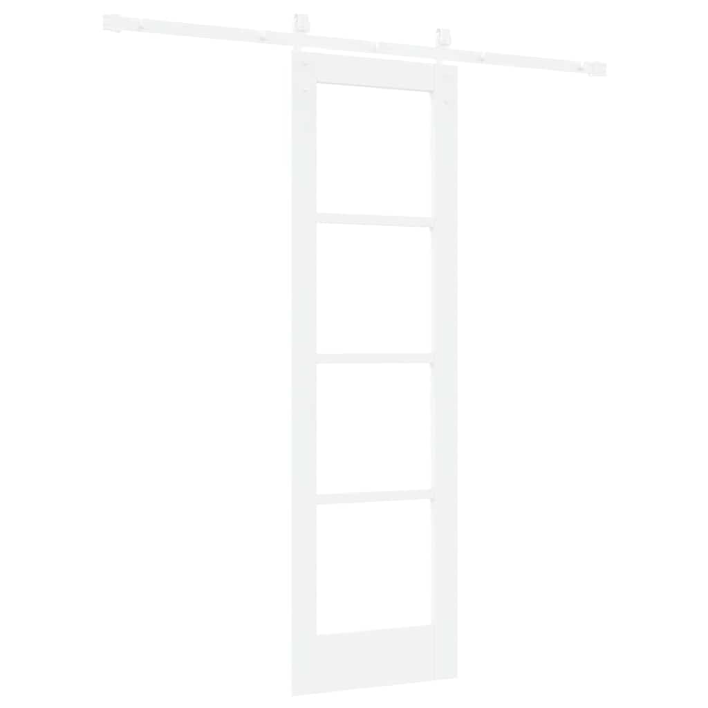 vidaXL Schiebetür ORKDAL Weiß 61 x 198,5 cm Massivholz Kiefer und Glas