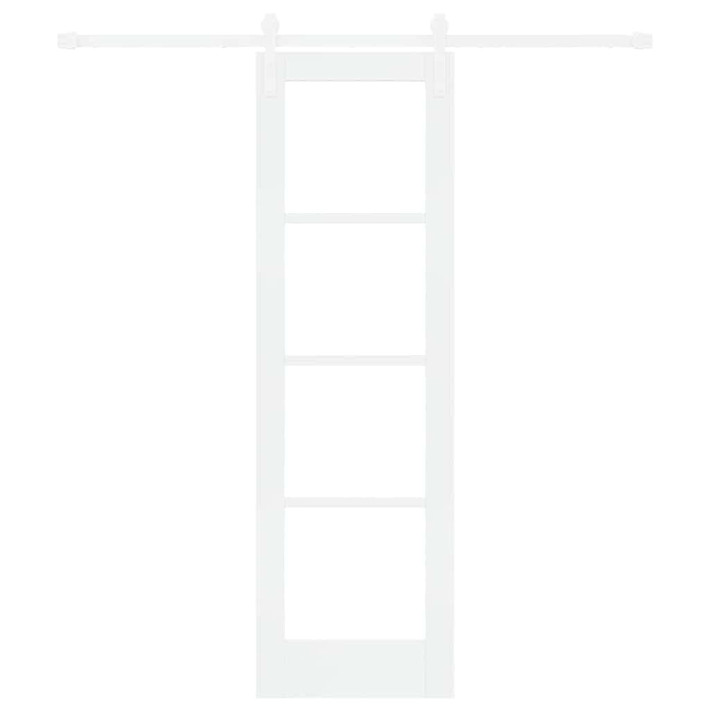 vidaXL Schiebetür ORKDAL Weiß 61 x 198,5 cm Massivholz Kiefer und Glas