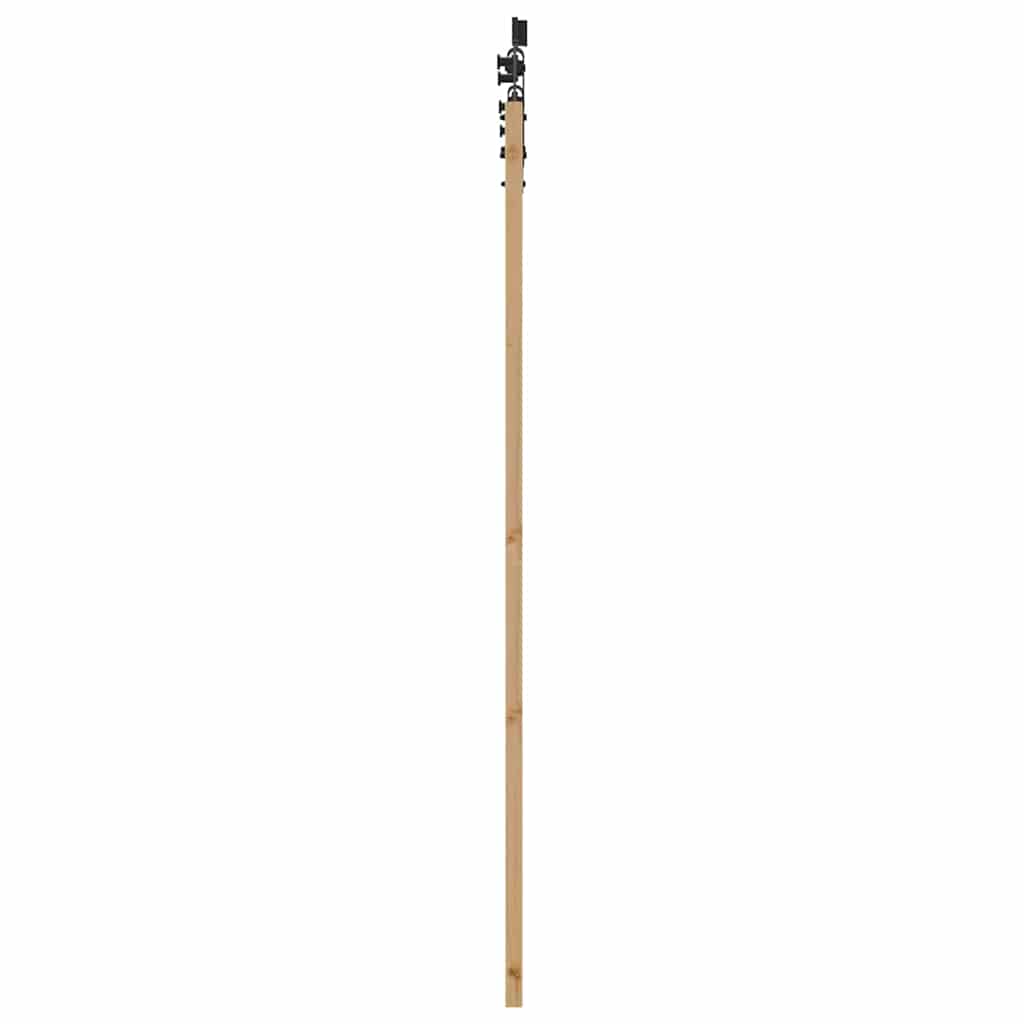 vidaXL Schiebetür Natürlich und Schwarz 61 x 198,5 cm
