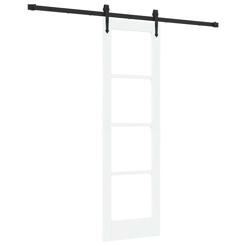 vidaXL Schiebetür Weiß und Schwarz 61 x 198,5 cm