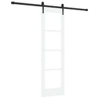 vidaXL Schiebetür Weiß und Schwarz 61 x 198,5 cm