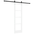vidaXL Schiebetür Weiß und Schwarz 61 x 198,5 cm