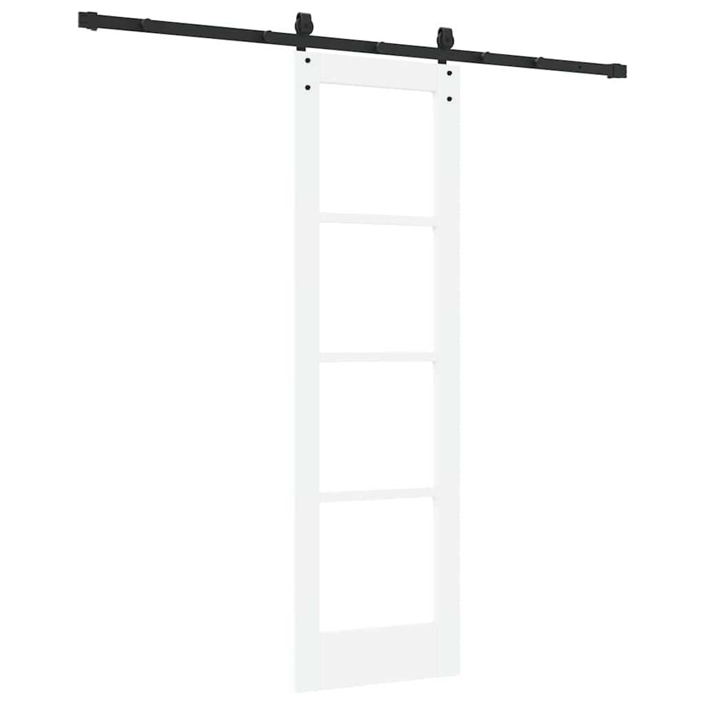 vidaXL Schiebetür Weiß und Schwarz 61 x 198,5 cm