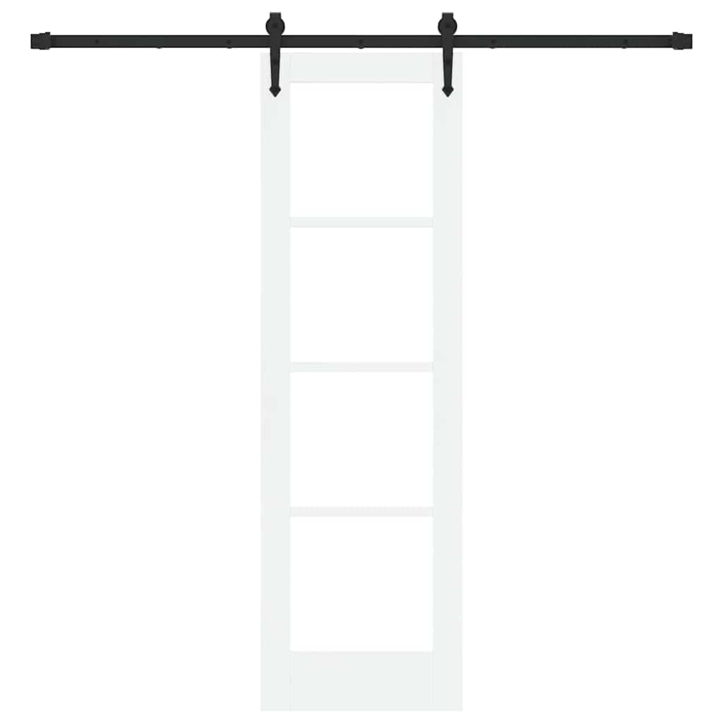 vidaXL Schiebetür Weiß und Schwarz 61 x 198,5 cm