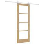 vidaXL Schiebetür Braun 73,5 x 198,5 cm Holz und Metall