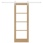 vidaXL Schiebetür Braun 73,5 x 198,5 cm Holz und Metall