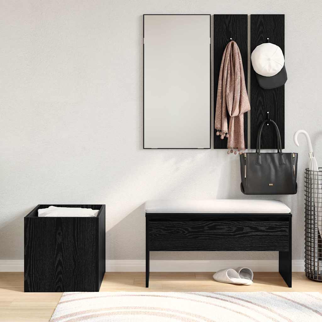 vidaXL Flurmöbel-Set Wandmontiert mit Spiegel 5 pcs Holzwerkstoff