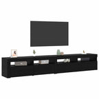 vidaXL TV-Schränk 2 pcs Schwarz Eichen-Optik 240 x 35 x 40 cm