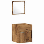 vidaXL Badezimmermöbel-Set Wandmontiert 4 pcs Altholz Holzwerkstoff